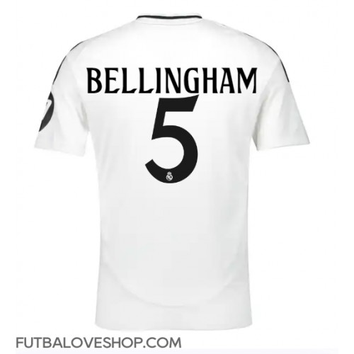 Dres Real Madrid Jude Bellingham #5 Domáci 2024-25 Krátky Rukáv